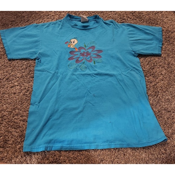 Vintage 90s Tweety Bird Looney Tunes T Shirt Size Medium 1998 USA Made - Picture 1 of 4